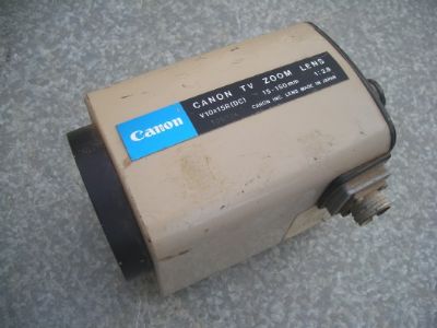 עדשה  חשמלית       canon  tv  zoom  15-150mm  1;28
